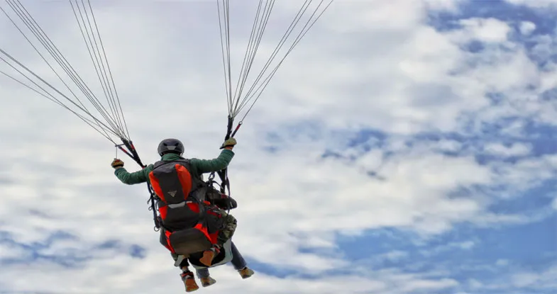 Paragliding in Pokhara, Nepal Image