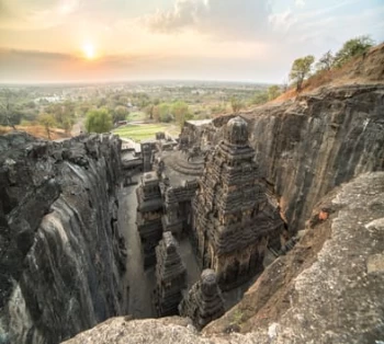 Ajanta and Ellora Caves with Amravati from Nagpur